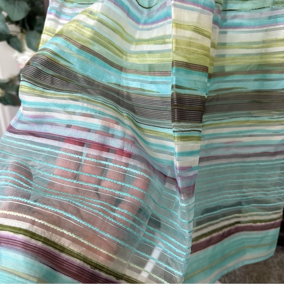 Donna Morgan Striped Watercolor Strapless Dress Size 6 - Picture 5 of 11